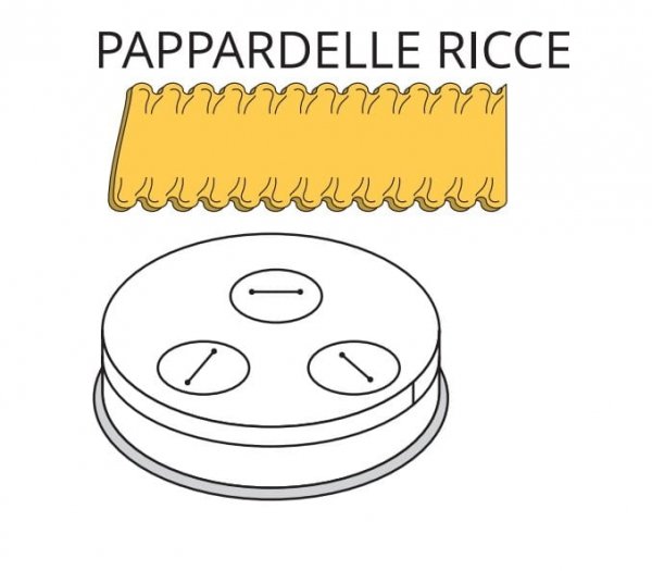Matryca formująca do maszynki do makaronu PF80E i MPF8N PAPPARDELLE RICCE - 16 mm