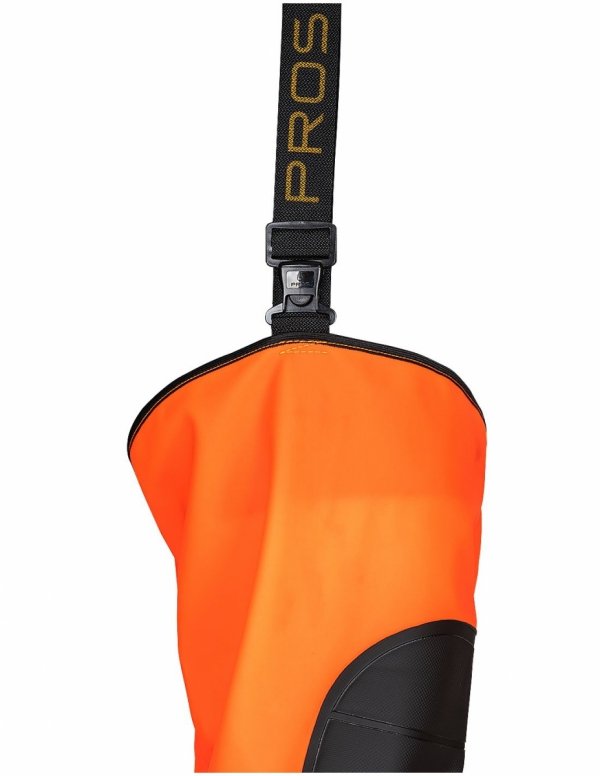 WATERPROOF FLUO THIGH WADERS MAX S5 (SAFETY BOOTS S5 AND KNEE REINFORCEMENT) WRM02 FLUO