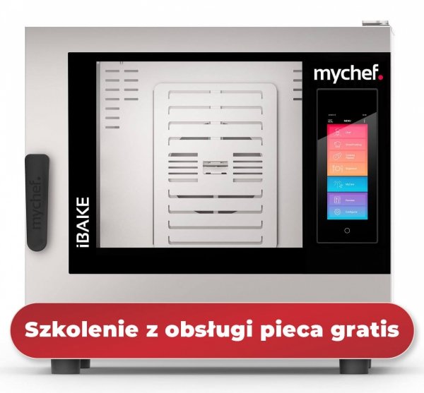 Piec konwekcyjno-parowy elektryczny | piekarniczo-cukierniczy | automatyczny system myjący | 4x600x400 |  7,3 kW | 400 V | Mychef iBake 4E TSC | System TSC - najwyższa stabilność temperatury