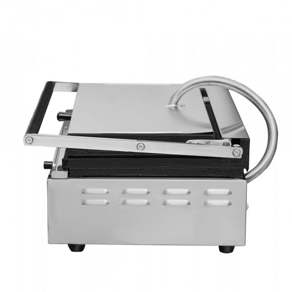 Grill elektryczny kontaktowy panini szeroki RN102 | 2 płyty ryflowane