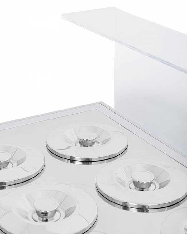 Dystrybutor do lodów | witryna do lodów | konserwator | retro | 10 tub | okrągłe kuwety | 1503x670x895 mm | GELATO POZETTI 10 BEIGE