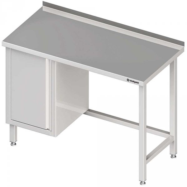 stół przyścienny z szafką (L),bez półki 1300x600x850 mm