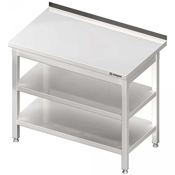stół przyścienny z 2-ma półkami 700x600x850 mm skręcany