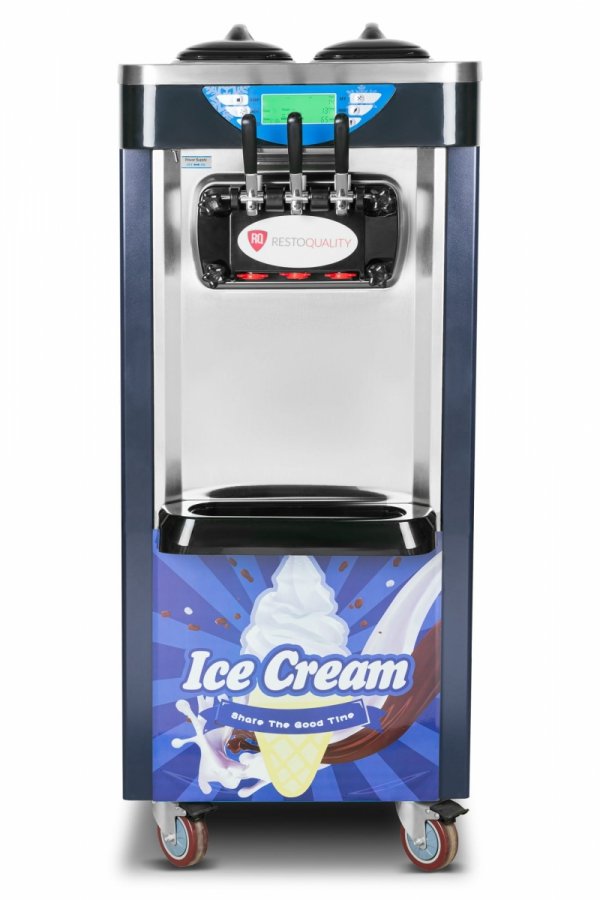 Maszyna do lodów włoskich | automat do lodów soft | nocne chłodzenie | 2 smaki + mix | niebieska | 2x6l | RQ208C-B