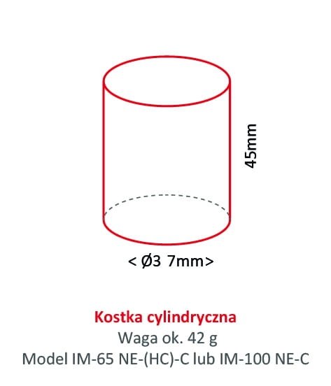 Kostkarka do lodu Hoshizaki IM-100NE-HC C | 85 kg/24h | chłodzona powietrzem | kostka cylinder | ? 37x45 mm