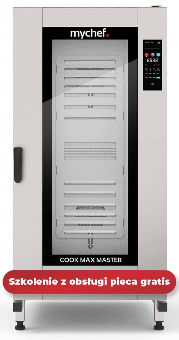 Piec konwekcyjno-parowy elektryczny | z wózkiem | automatyczny system myjący | 20xGN1/1 | 34,7 kW | 400 V | Mychef COOK MAX MASTER 201E TSC | System TSC - najwyższa stabilność temperatury
