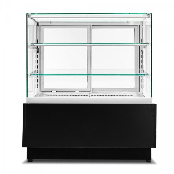 Witryna cukiernicza neutralna Dolce Visione Breve Neutro Premium 900 | wnętrze ze stali nierdzewnej | wersja obniżona | 900x670x1110+/-10 mm