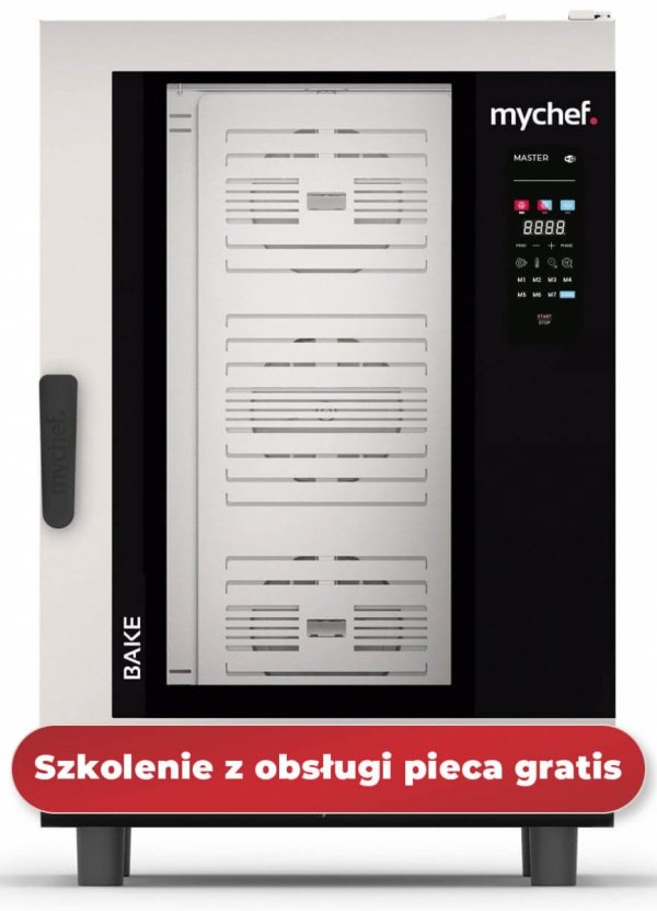 Piec konwekcyjno-parowy elektryczny | piekarniczo-cukierniczy | automatyczny system myjący | 10x600x400 |  18,9 kW | 400 V | Mychef BAKE MASTER 10E  TSC | System TSC - najwyższa stabilność temperatury