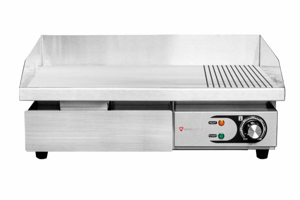 Płyta grillowa elektryczna | 2/3 gładka 1/3 ryflowana | nastawna | 3 kW | 550x430x250 mm | RQEG818-2