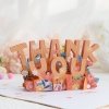 Kartka Pocztowa Okolicznościowa 3D Pop-up Dziękuję Podziękowanie