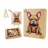 Puzzle Drewniane Słodki Buldożek S