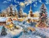 Haft Diamentowy Świąteczne Miasteczko 40x50