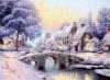 Haft Diamentowy Zimowe Miasteczko 30x40 cm