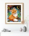 Haft Diamentowy Lisek w Krainie Gwiazd 30x40 cm