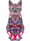 Puzzle Drewniane KOLOROWY KOT L