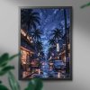 Malowanie Po Numerach Zestaw Noc i Palmy 40x50