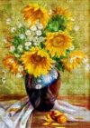 Haft Diamentowy Słoneczne Kwiaty 30x40 cm