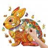 Puzzle Drewniane Szczęśliwy Królik S