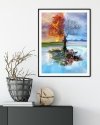 Haft Diamentowy Drzewo Cztery Pory Roku 45x55 cm K