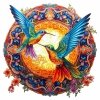 Puzzle Drewniane Mandala Kolibrów L