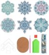 Haft Diamentowy - Podkładka podkładki pod szklanki - Zima