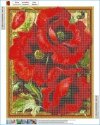 Haft Diamentowy Czerwone Maki 40x50