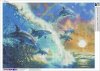 Haft Diamentowy Wesołe Delfiny 55x75 cm