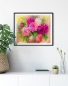 Haft Diamentowy Zachwyt Piwonii 30x40 cm