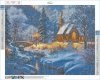 Haft Diamentowy Zimowy Krajobraz 40x50