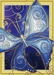Haft Diamentowy Niebieski Motyl 47x57 cm 
