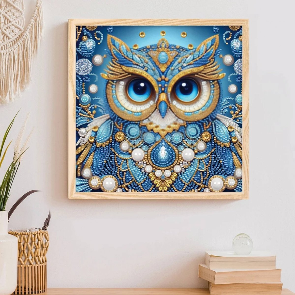 Haft Diamentowy Mądrość Sowy 30x30 cm