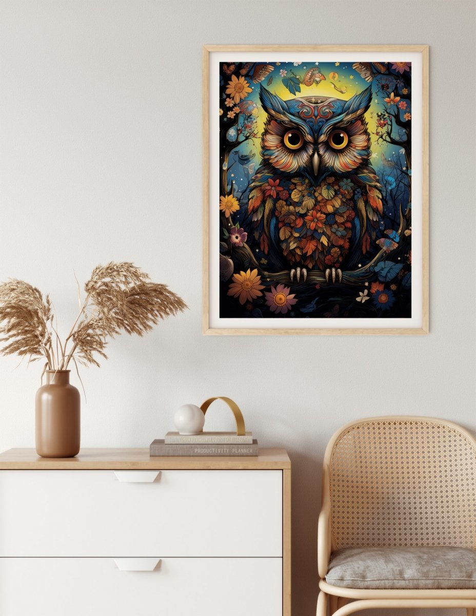Haft Diamentowy Tajemnicza Sowa 45x60 cm