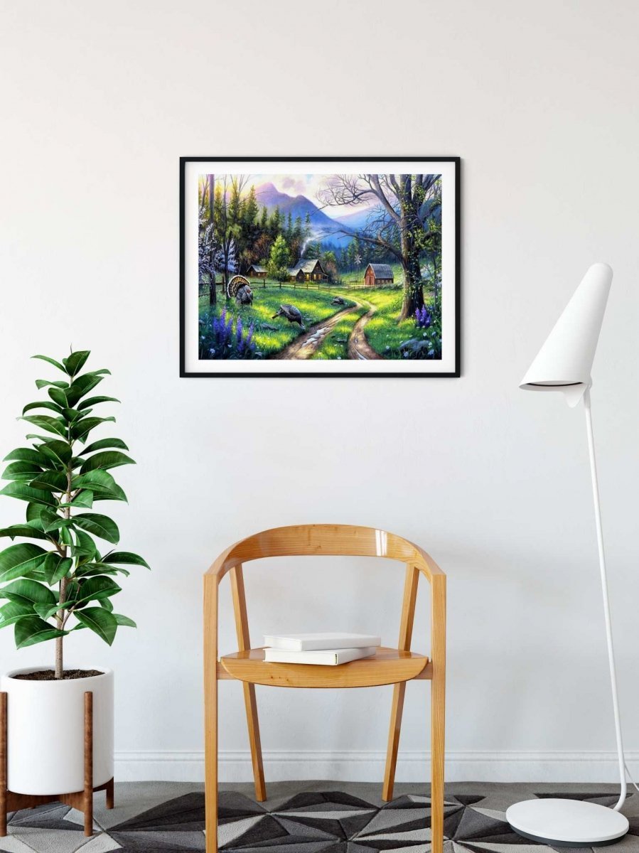 Haft Diamentowy Słoneczna Górska Polana 65x45 K