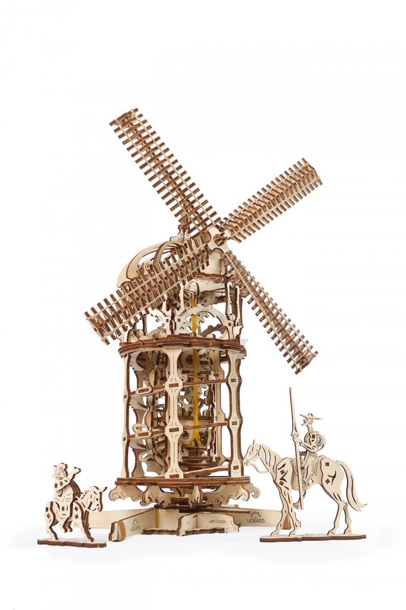 Puzzle 3D Drewniane Wieża-Młyn Wiatrakowy uGEARS