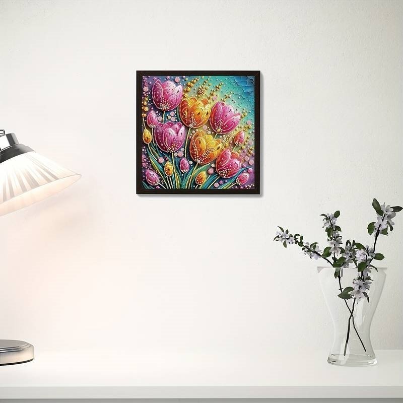 Haft Diamentowy Magiczne Tulipany 30x30 cm