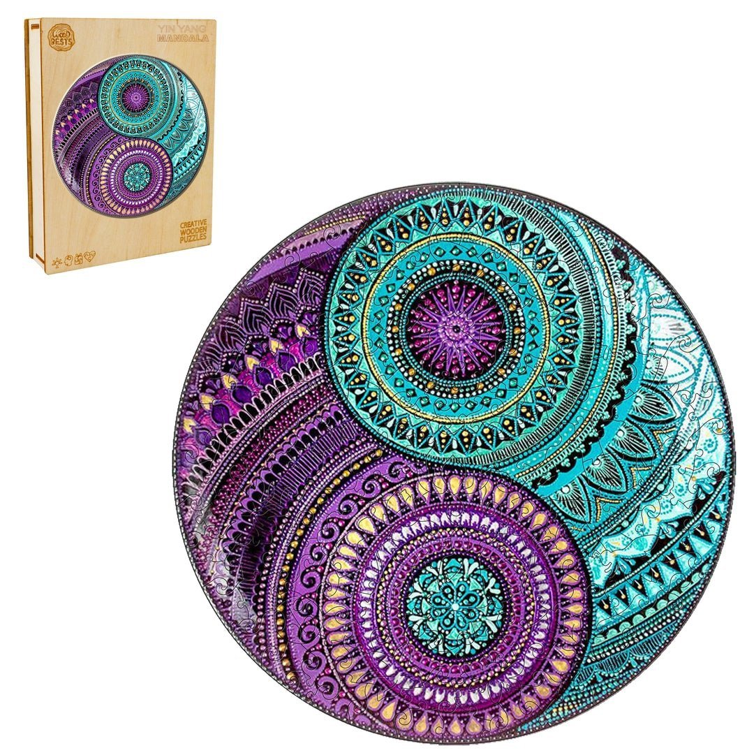 Puzzle Drewniane Mandala Yin Yang L