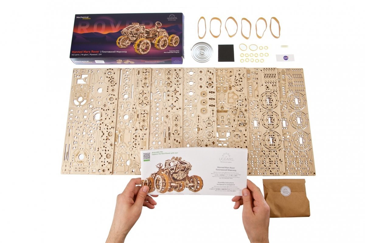 Puzzle 3D Drewniane Załogowy Łazik Marsjański uGEARS