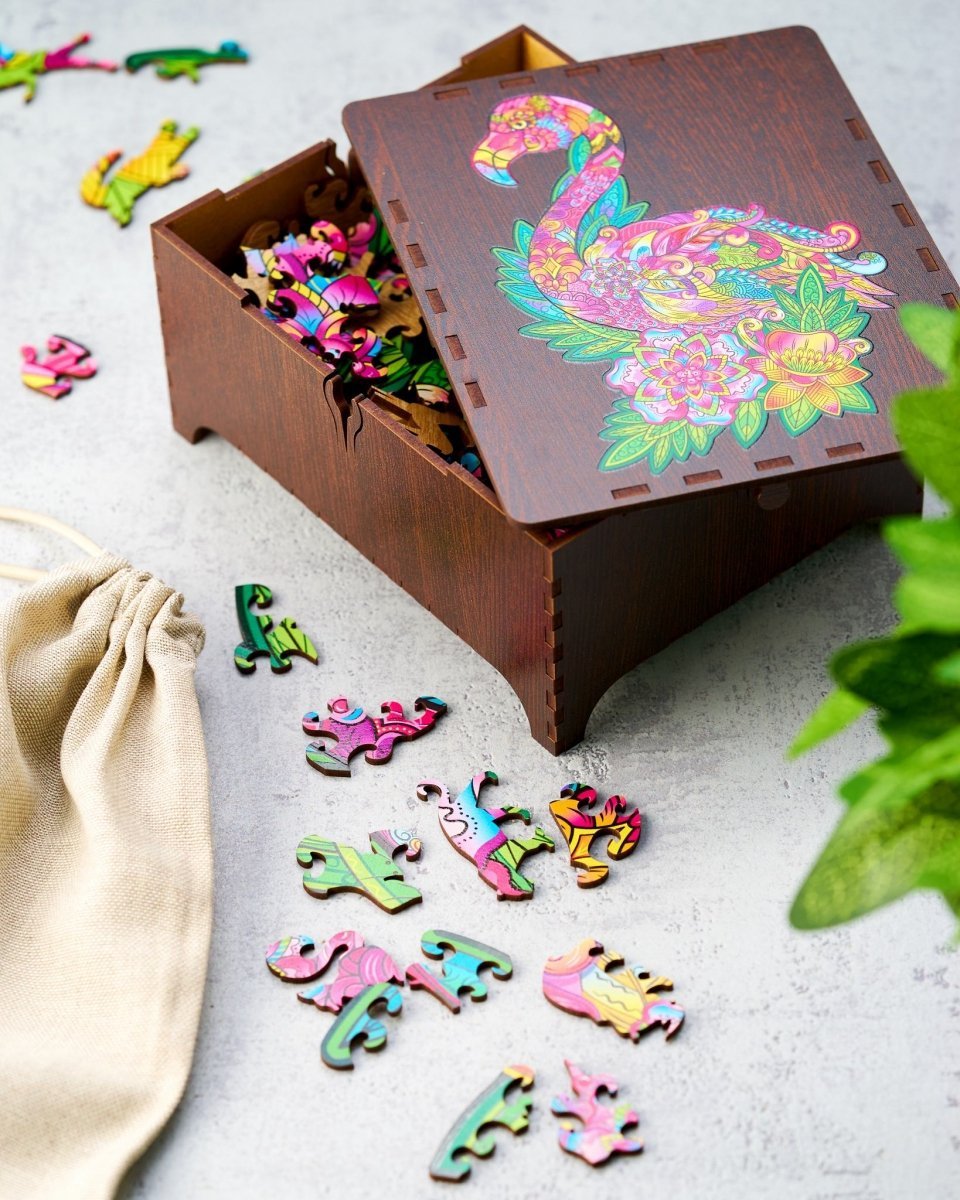 Puzzle Drewniane Baśniowy Flaming L