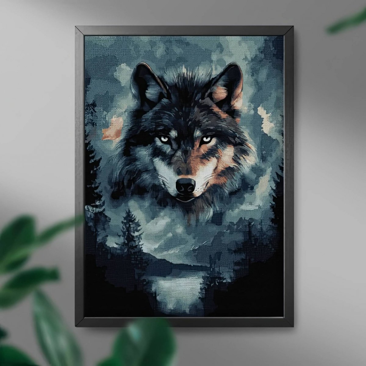 Malowanie Po Numerach Zestaw Wilczy Duch 40x50