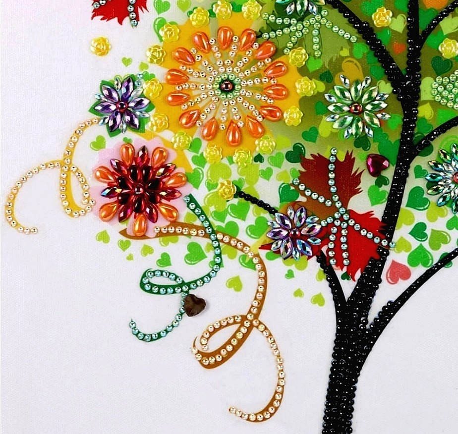 Haft Diamentowy Jesienne Drzewo 45x55 cm