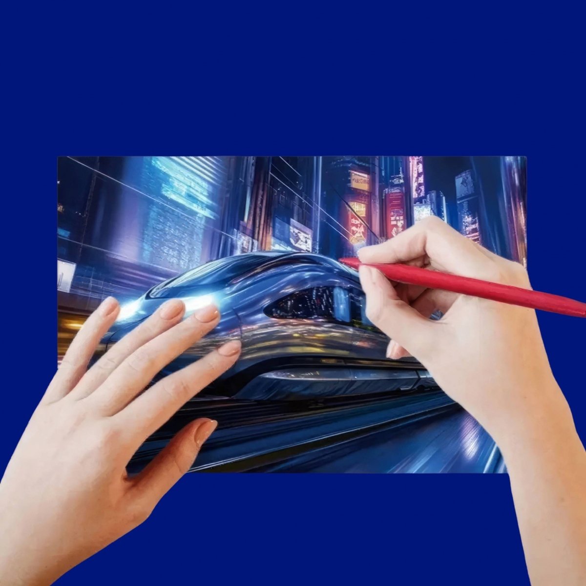 Świecąca w Ciemności Zdrapka Miejski Puls (4szt.) 28x21 cm