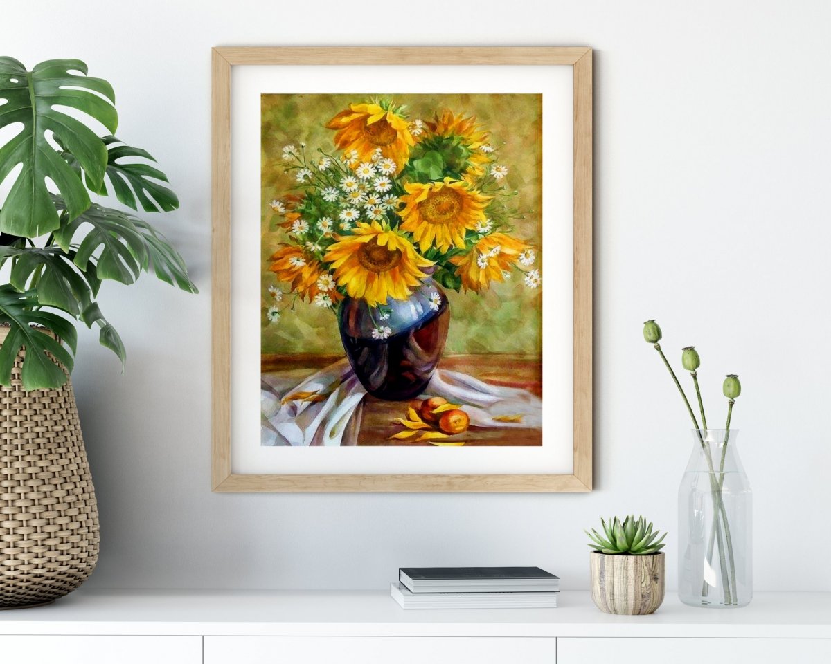 Haft Diamentowy Słoneczne Kwiaty 30x40 cm