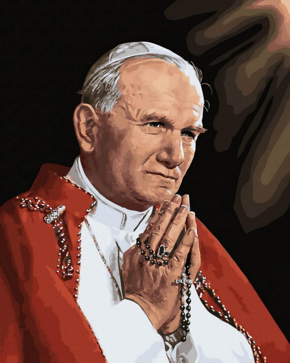 Malowanie Po Numerach Zestaw Papież Jan Paweł II 40x50
