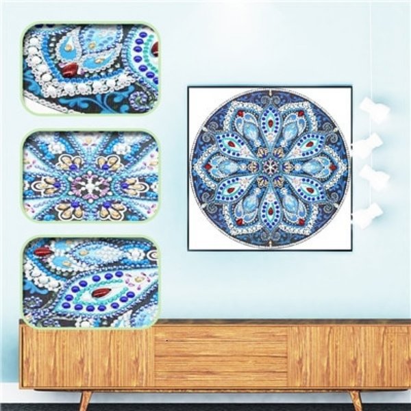 Haft Diamentowy Zimowa Mandala 30x30 cm