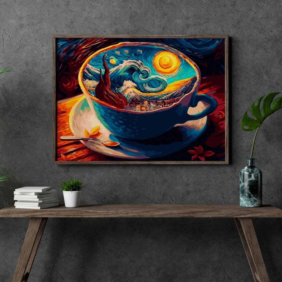 Malowanie Po Numerach Zestaw Noc w Kubku 40x50