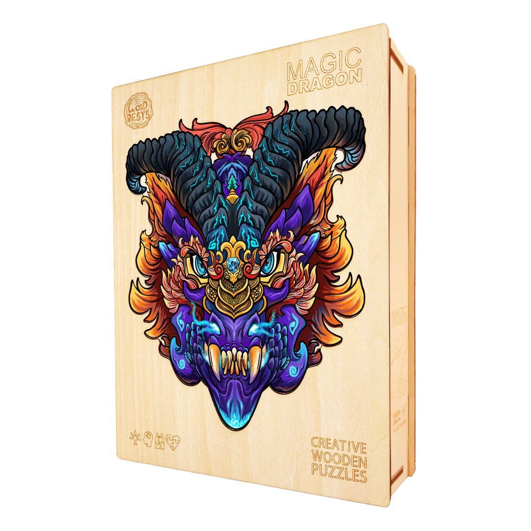 Puzzle Drewniane Magiczny Smok S