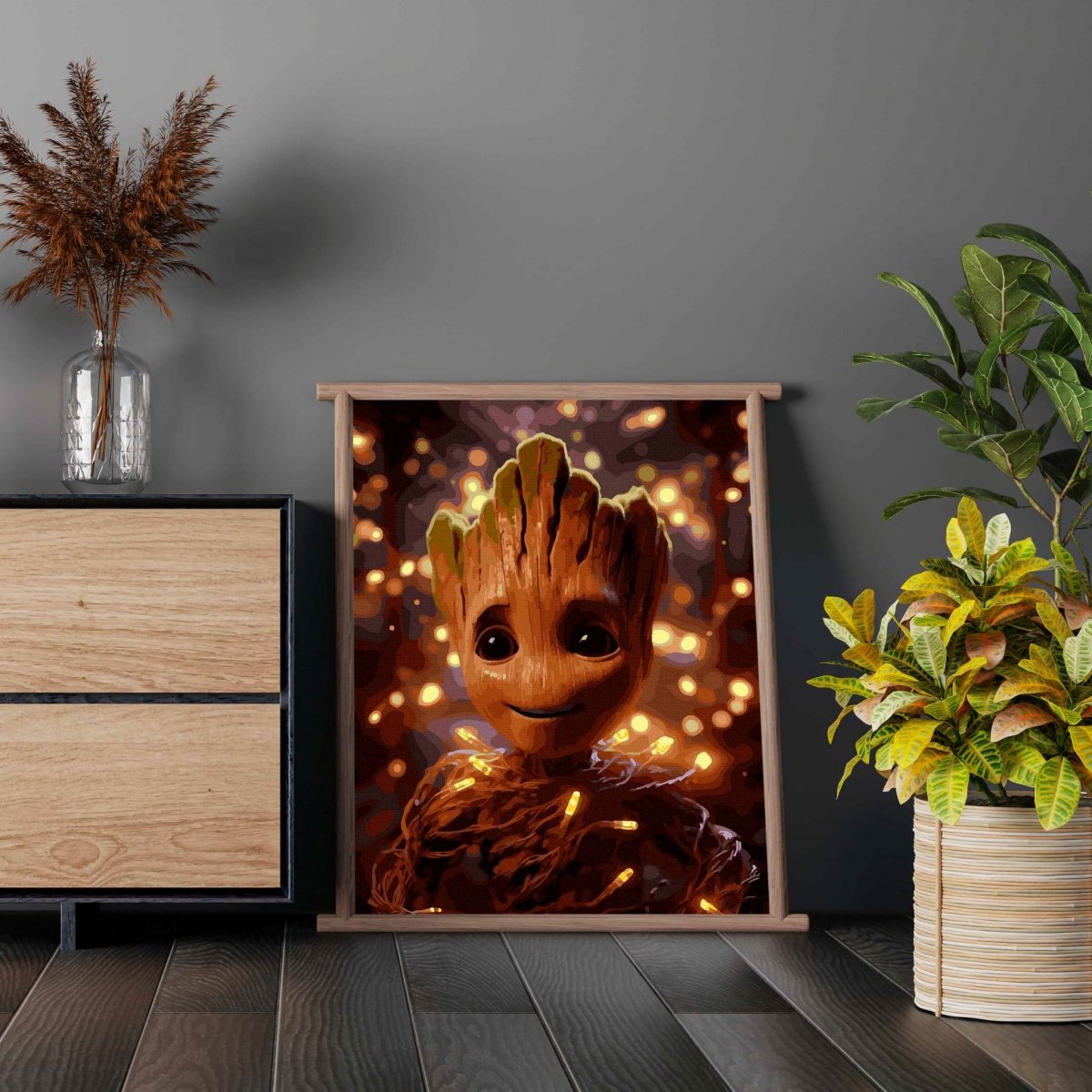 Malowanie Po Numerach Zestaw Baby Groot 40x50