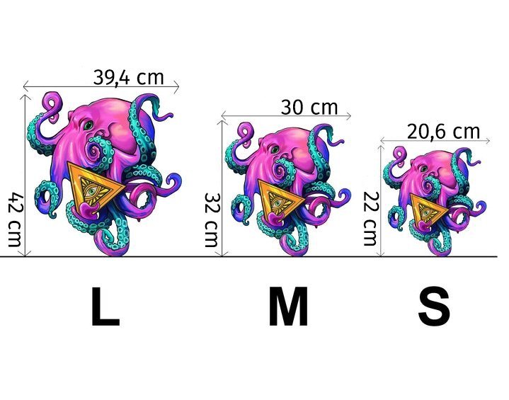 Puzzle Drewniane Sprytna Ośmiornica S