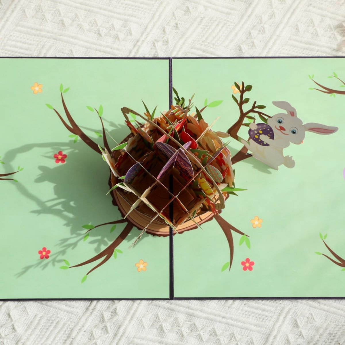 Kartka Pocztowa Okolicznościowa 3D Pop-up Wielkanocny Zajączek