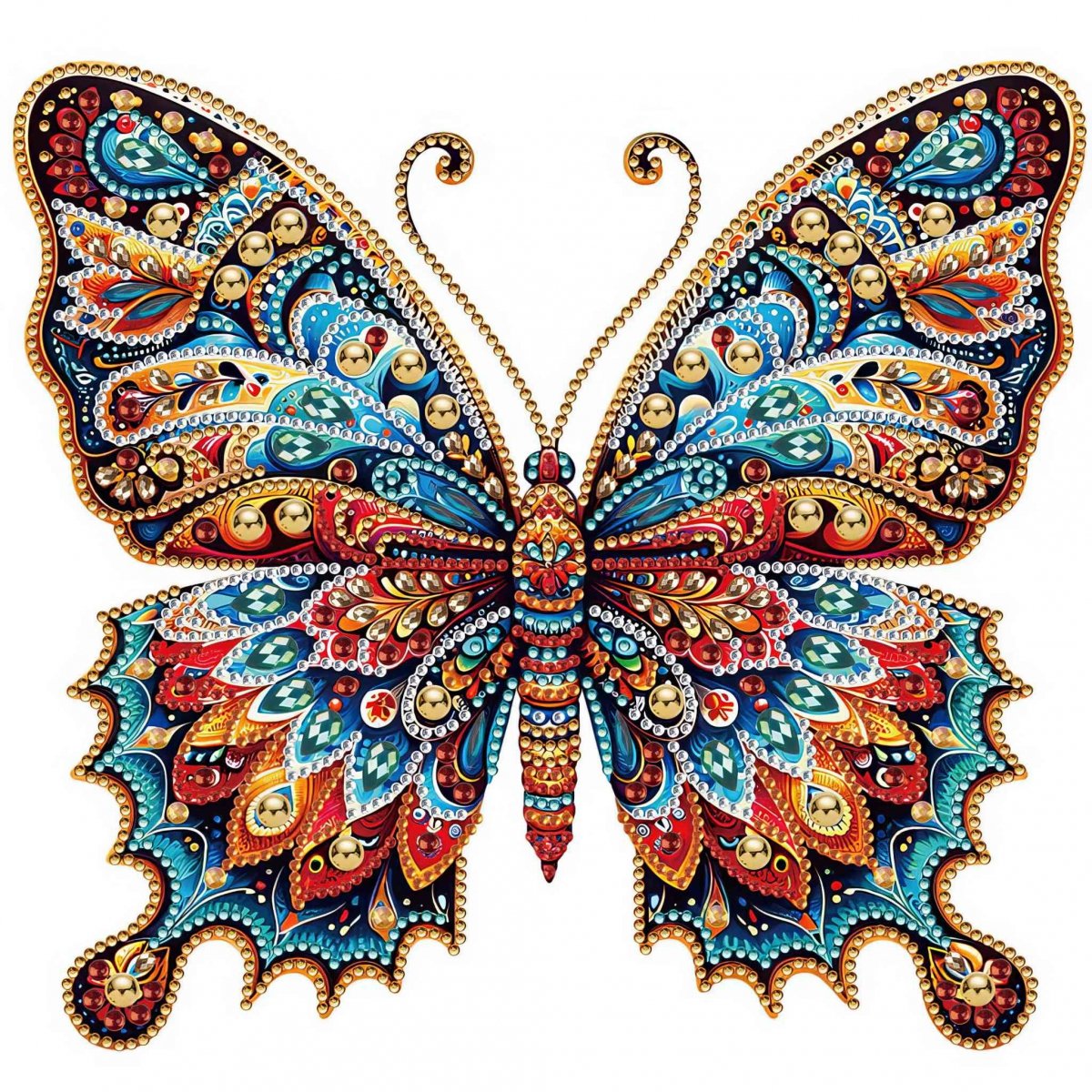 Haft Diamentowy Diamentowy Motyl 30x30 cm